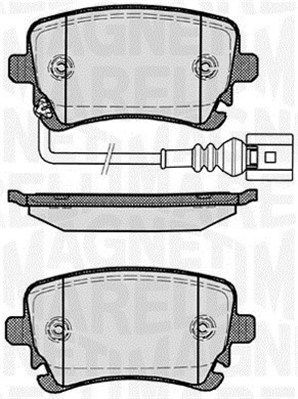 MAGNETI MARELLI Комплект тормозных колодок, дисковый тормоз 363916060412